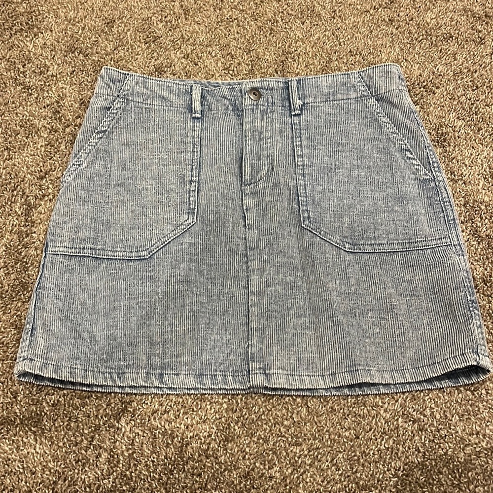 Faux Denim Skirt